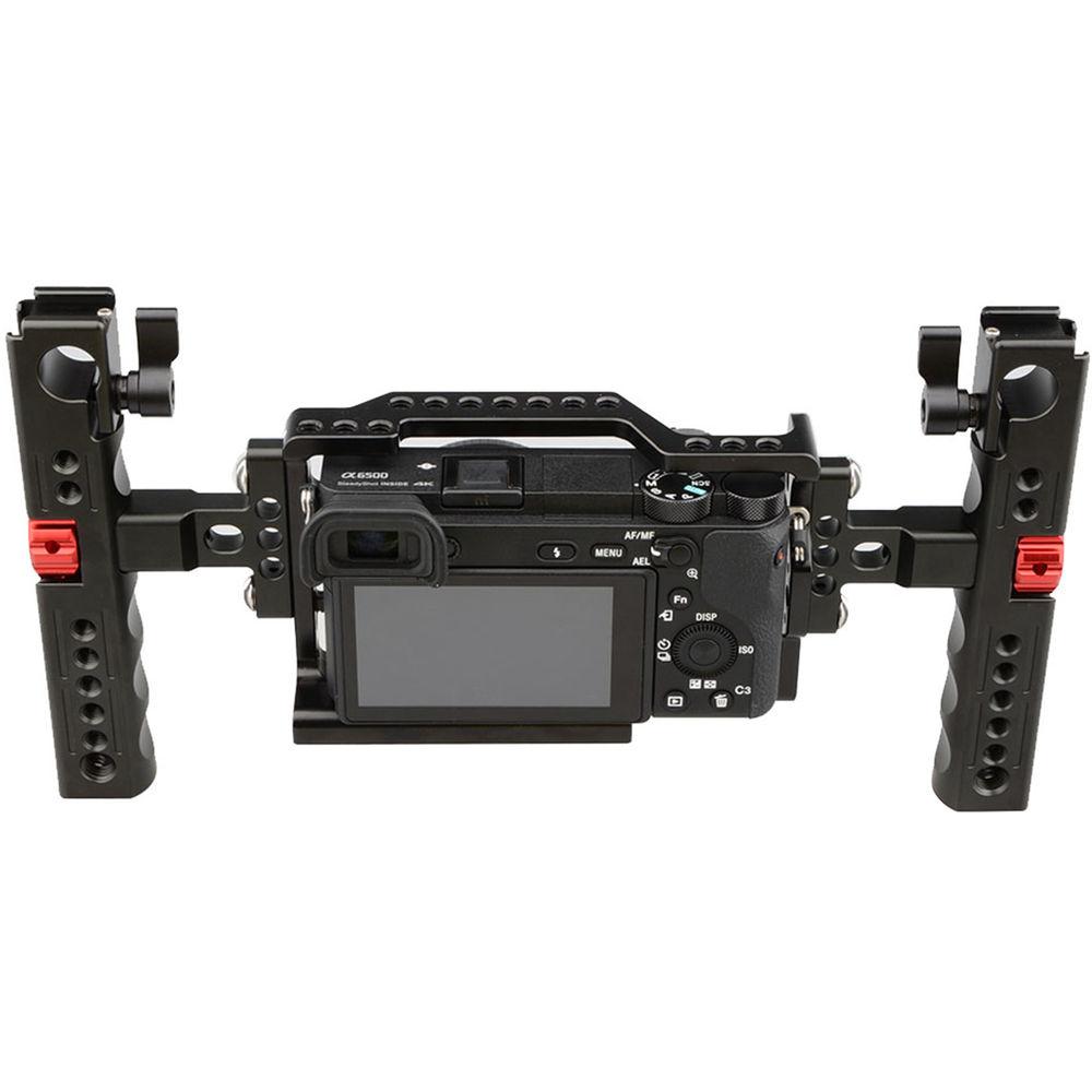 CAMVATE Handheld Camera Cage with Two Cheese Handles for Sony a6500