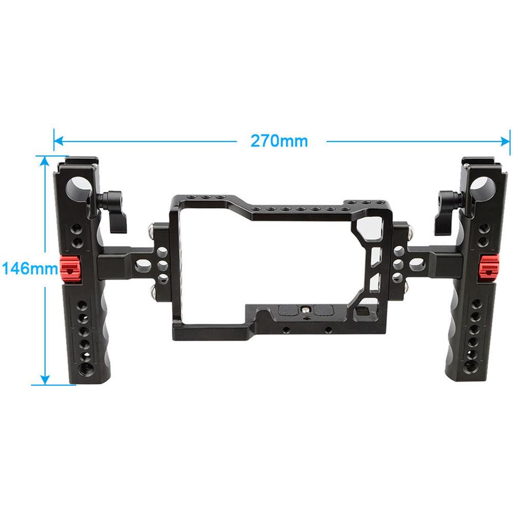 CAMVATE Handheld Camera Cage with Two Cheese Handles for Sony a6500