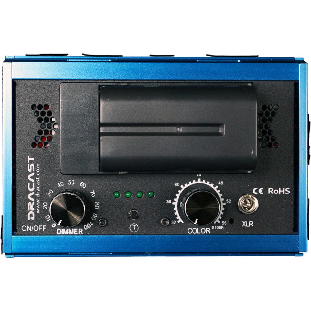 Dracast Pro Series LED160 Aluminum Bicolor On-Camera LED Light with Battery & Charger