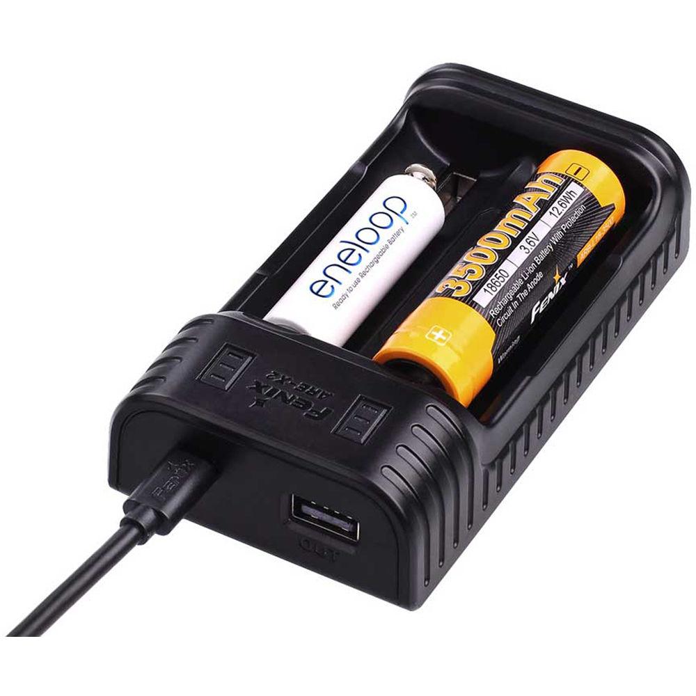 Fenix Flashlight ARE-X2 Dual-Channel Smart Charger for Li-Ion, NiMH, and Ni-Cd Batteries