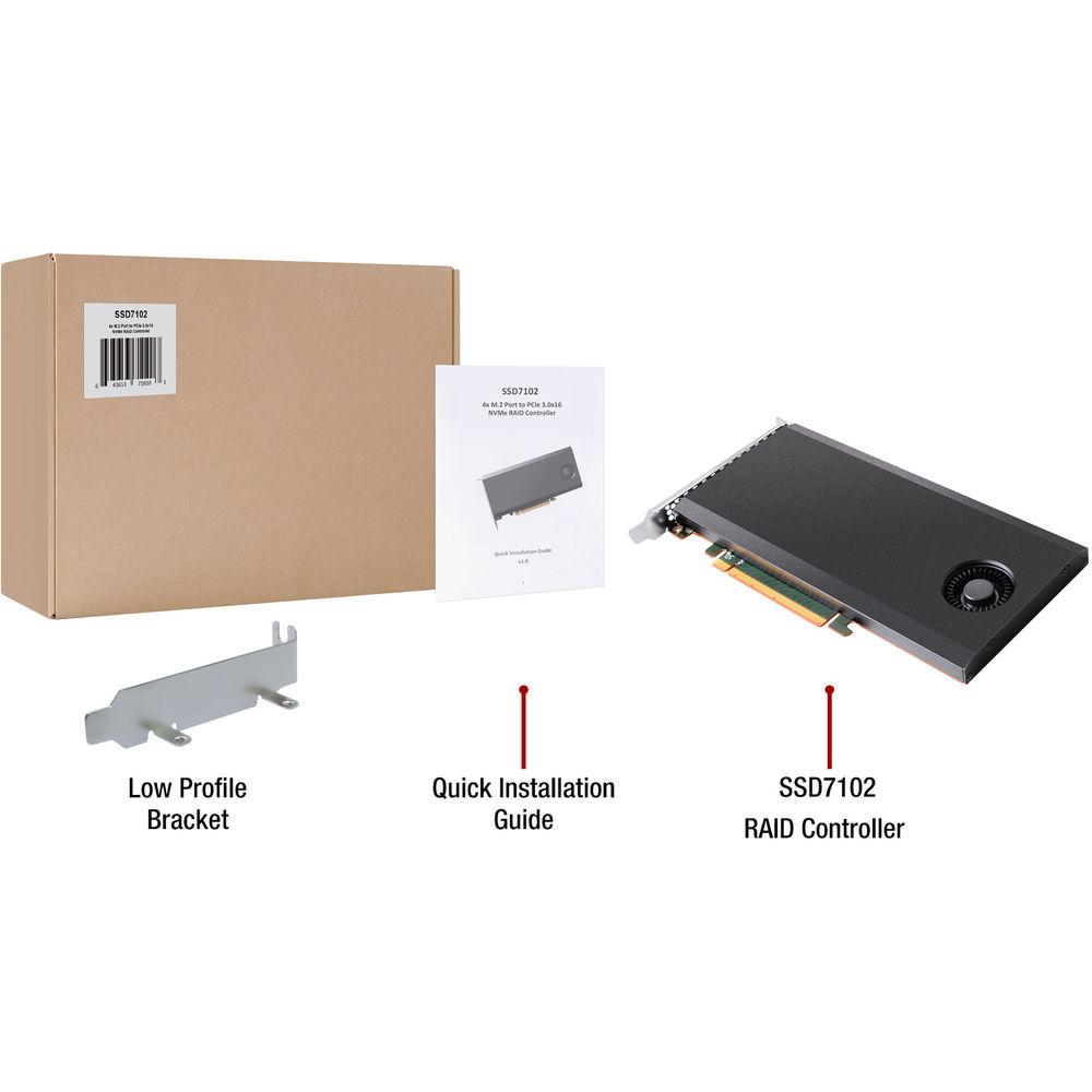 HighPoint SSD7102 Bootable 4x M.2 NVMe RAID Controller