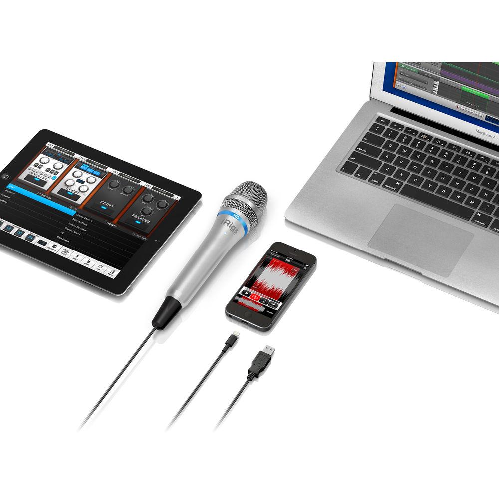 IK Multimedia iRig Mic HD Digital Condenser Microphone for iOS Mac Windows
