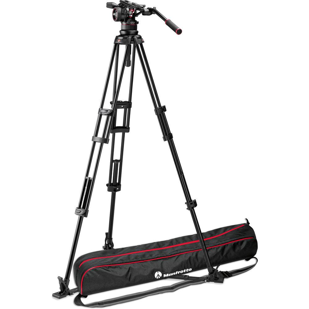 Manfrotto Nitrotech N12 & 545GB Dual-Leg Tripod System with Half Ball Adapter & Bag