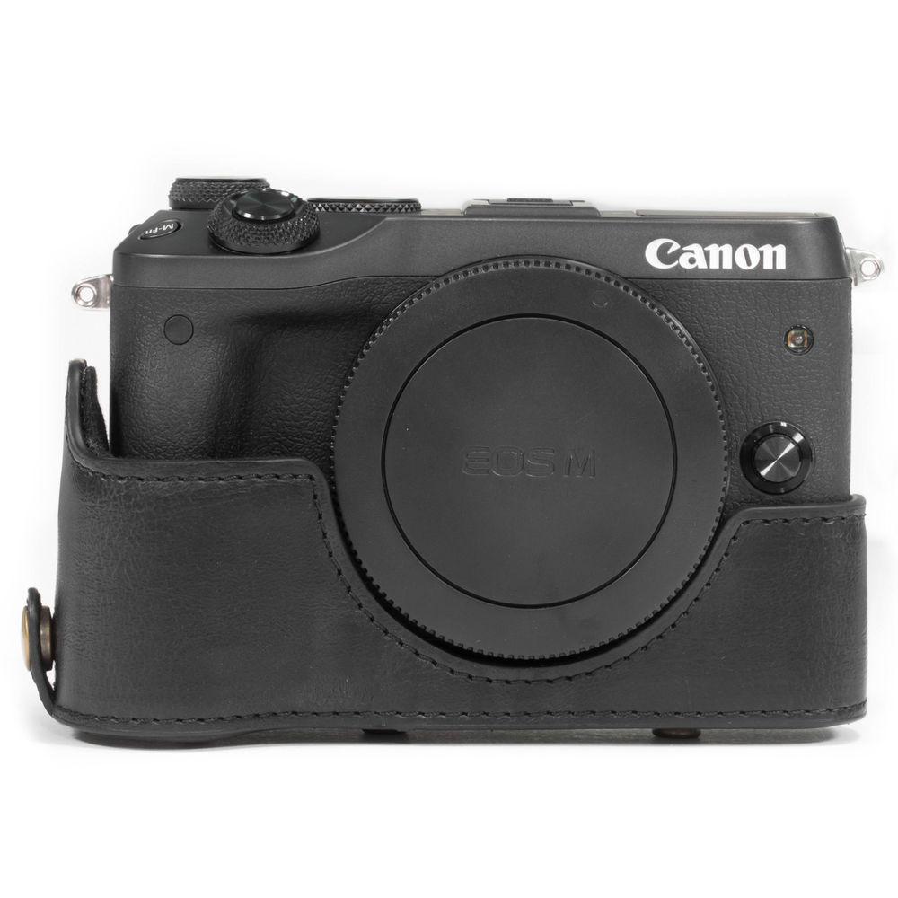 MegaGear MG1179 Ever Ready PU Leather Case & Strap for Canon EOS M6 & 18-55mm