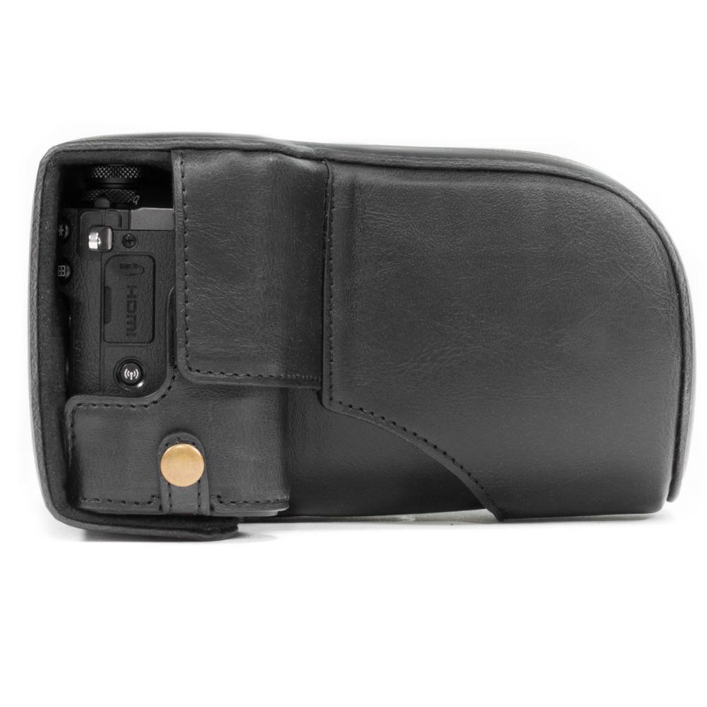 MegaGear MG1179 Ever Ready PU Leather Case & Strap for Canon EOS M6 & 18-55mm