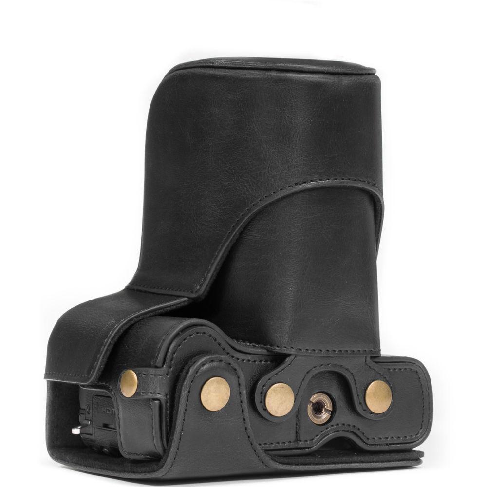 MegaGear MG1179 Ever Ready PU Leather Case & Strap for Canon EOS M6 & 18-55mm