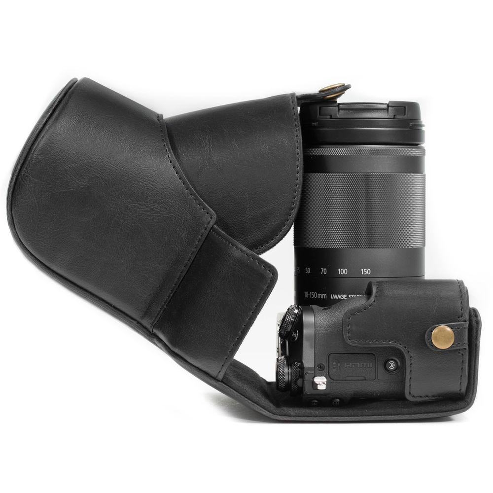 MegaGear MG1179 Ever Ready PU Leather Case & Strap for Canon EOS M6 & 18-55mm