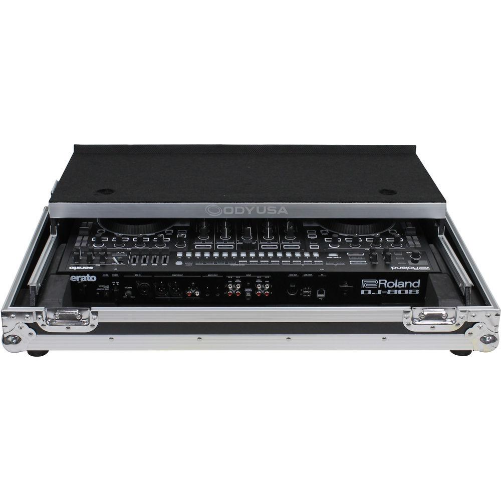 Odyssey Innovative Designs Flight Zone Producer Glide Style Case for Roland DJ-808 & Denon MC7000