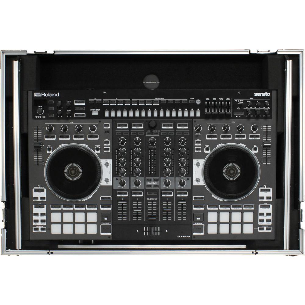Odyssey Innovative Designs Flight Zone Producer Glide Style Case for Roland DJ-808 & Denon MC7000
