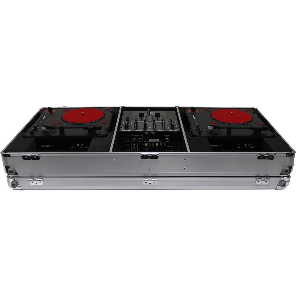 Odyssey Innovative Designs Krom Series DJ Coffin for 2 x Numark PT01 Scratch Turntables 10" DJ Mixer
