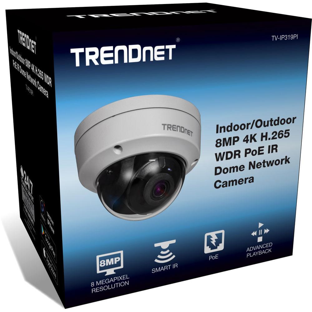 TRENDnet TV-IP319PI 8MP Outdoor Network Dome Camera with Night Vision