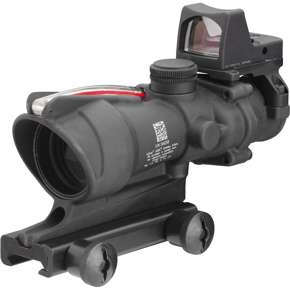 Trijicon 4x32 ACOG Dual Illuminated Riflescope and 3.25 MOA Red Dot Type 2 RMR Sight Kit