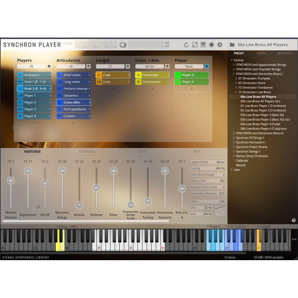 Vienna Symphonic Library SYNCHRON-ized Dimension Brass I Crossgrade from Standard Library - Virtual Instrument