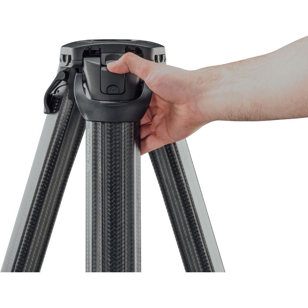 Vinten Flowtech 75 Carbon Fiber Tripod with Mid-Level Spreader and Rubber Feet