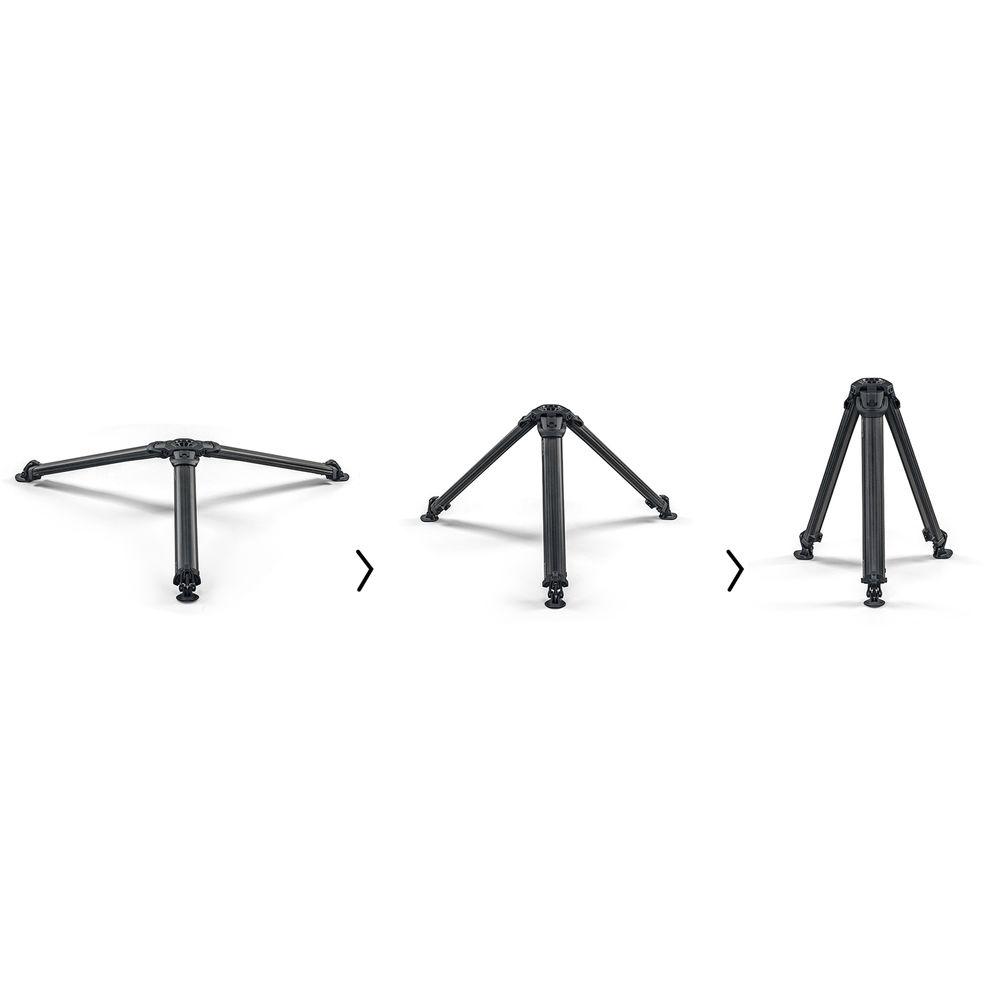 Vinten Flowtech 75 Carbon Fiber Tripod with Mid-Level Spreader and Rubber Feet