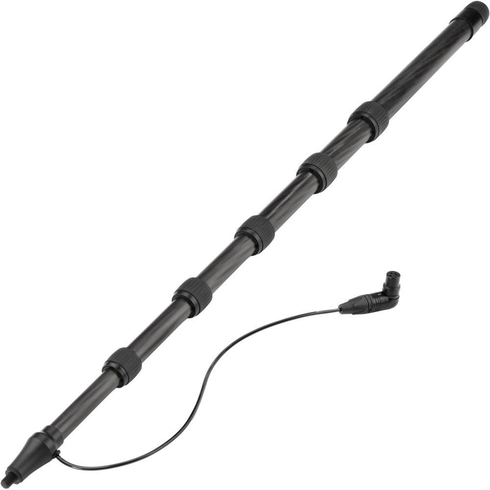 Auray CFP-68B Carbon Fiber Telescoping Boom Pole with Internal Cable & Bottom XLR Base