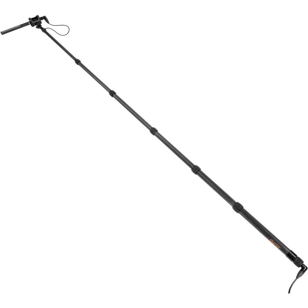 Auray CFP-68B Carbon Fiber Telescoping Boom Pole with Internal Cable & Bottom XLR Base