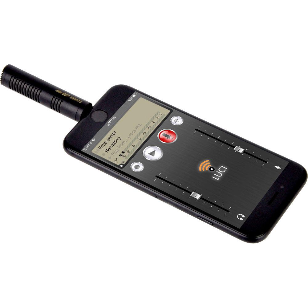 MicW Short Shotgun Super Card Mic,Lightning Connector,Accessory Kit.Windjammer,Shock.Cam Smartphone Mount