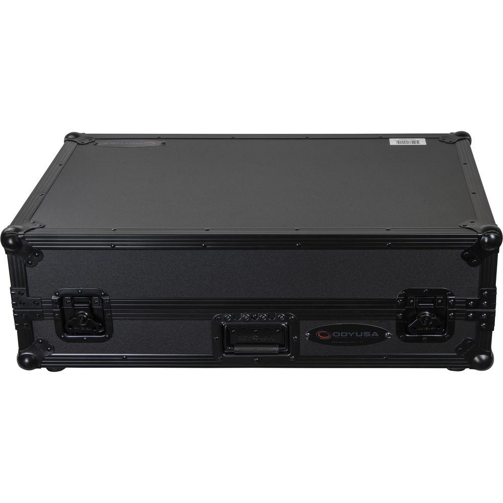 Odyssey Innovative Designs Black Label Glide Style Case with 1 RU Bottom Rack for Pioneer DDJ-1000