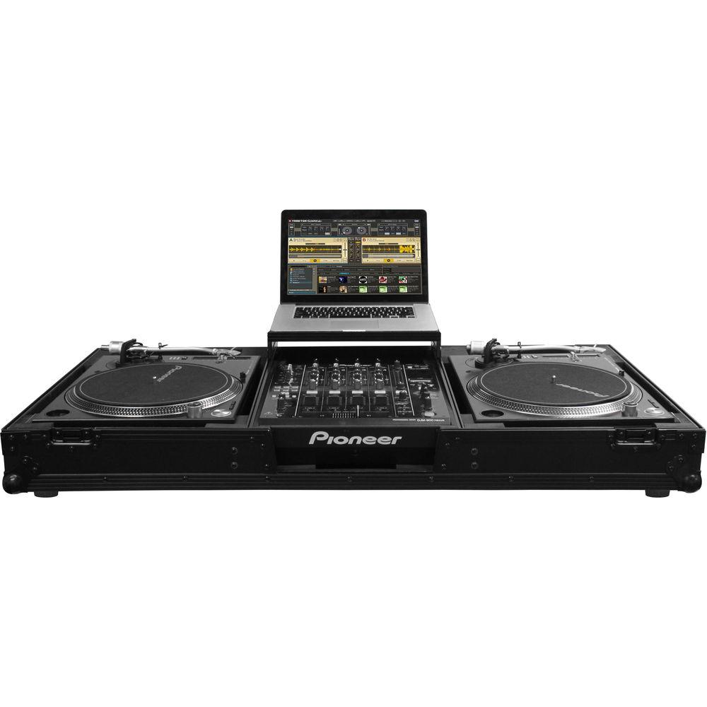 Odyssey Innovative Designs Flight FX Low Profile Glide-Style DJ Coffin for 12" Format Mixer & Two Turntables