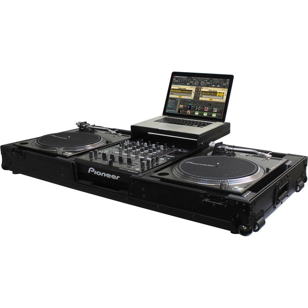 Odyssey Innovative Designs Flight FX Low Profile Glide-Style DJ Coffin for 12" Format Mixer & Two Turntables