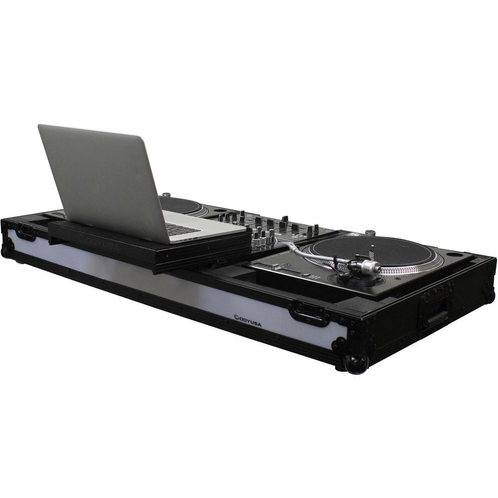 Odyssey Innovative Designs Flight FX Low Profile Glide-Style DJ Coffin for 12" Format Mixer & Two Turntables