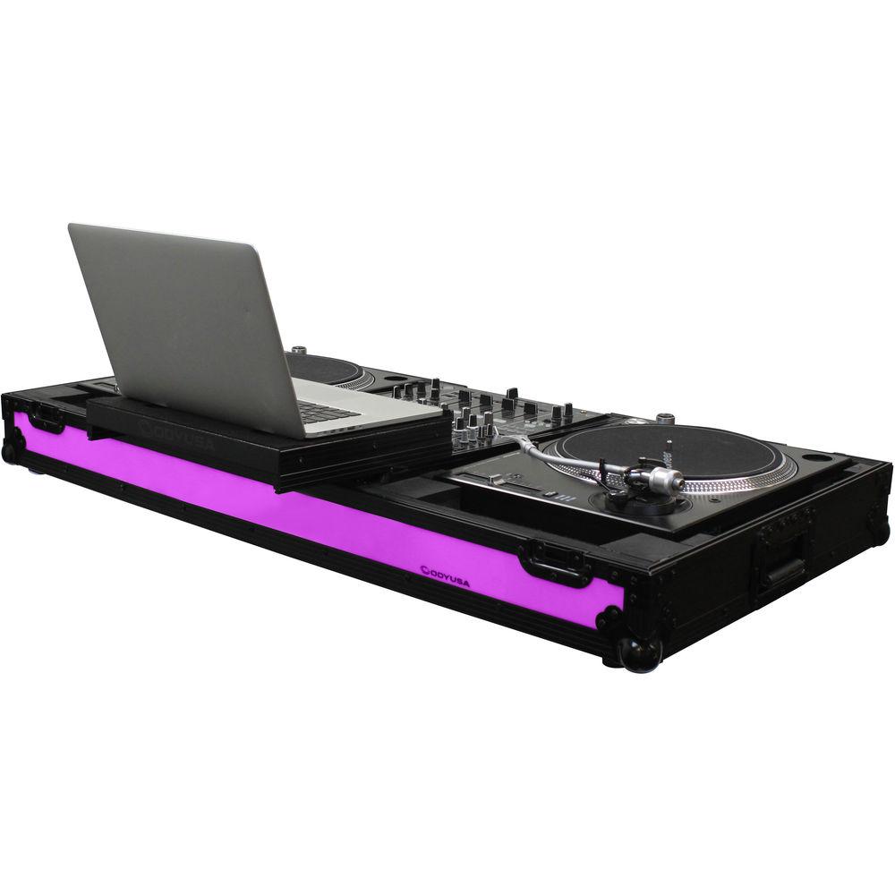 Odyssey Innovative Designs Flight FX Low Profile Glide-Style DJ Coffin for 12" Format Mixer & Two Turntables
