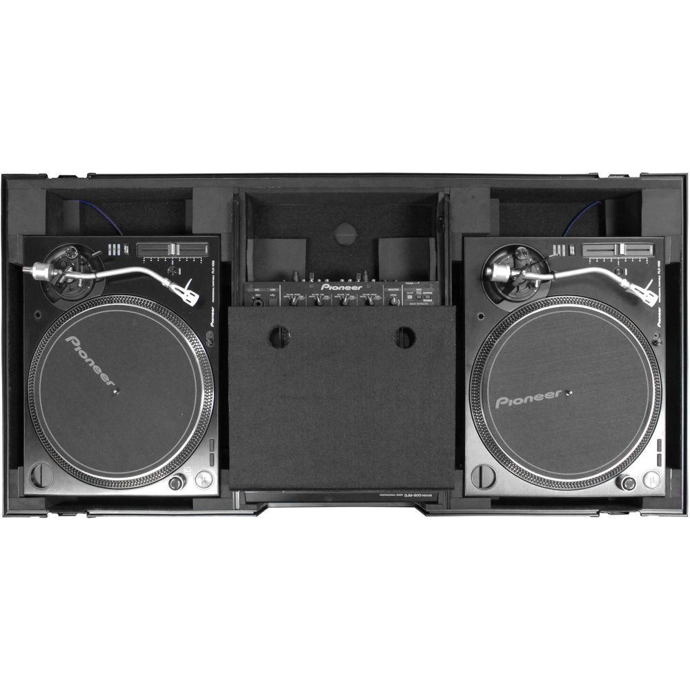 Odyssey Innovative Designs Flight FX Low Profile Glide-Style DJ Coffin for 12" Format Mixer & Two Turntables