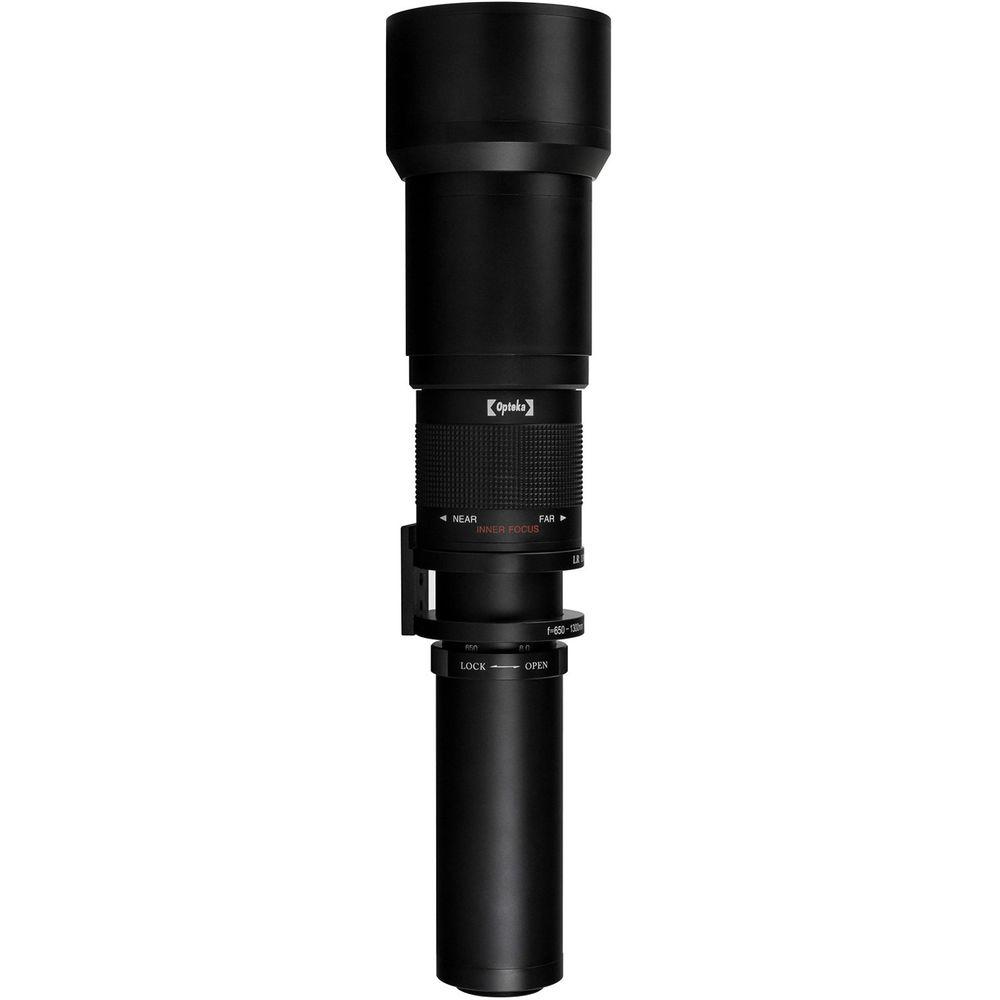 Opteka 650-1300mm f 8-16 Preset Telephoto Zoom Lens for T Mount