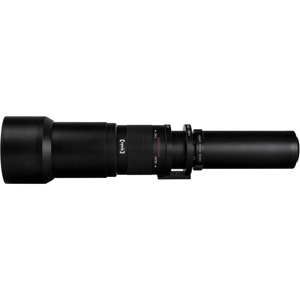 Opteka 650-1300mm f 8-16 Preset Telephoto Zoom Lens for T Mount