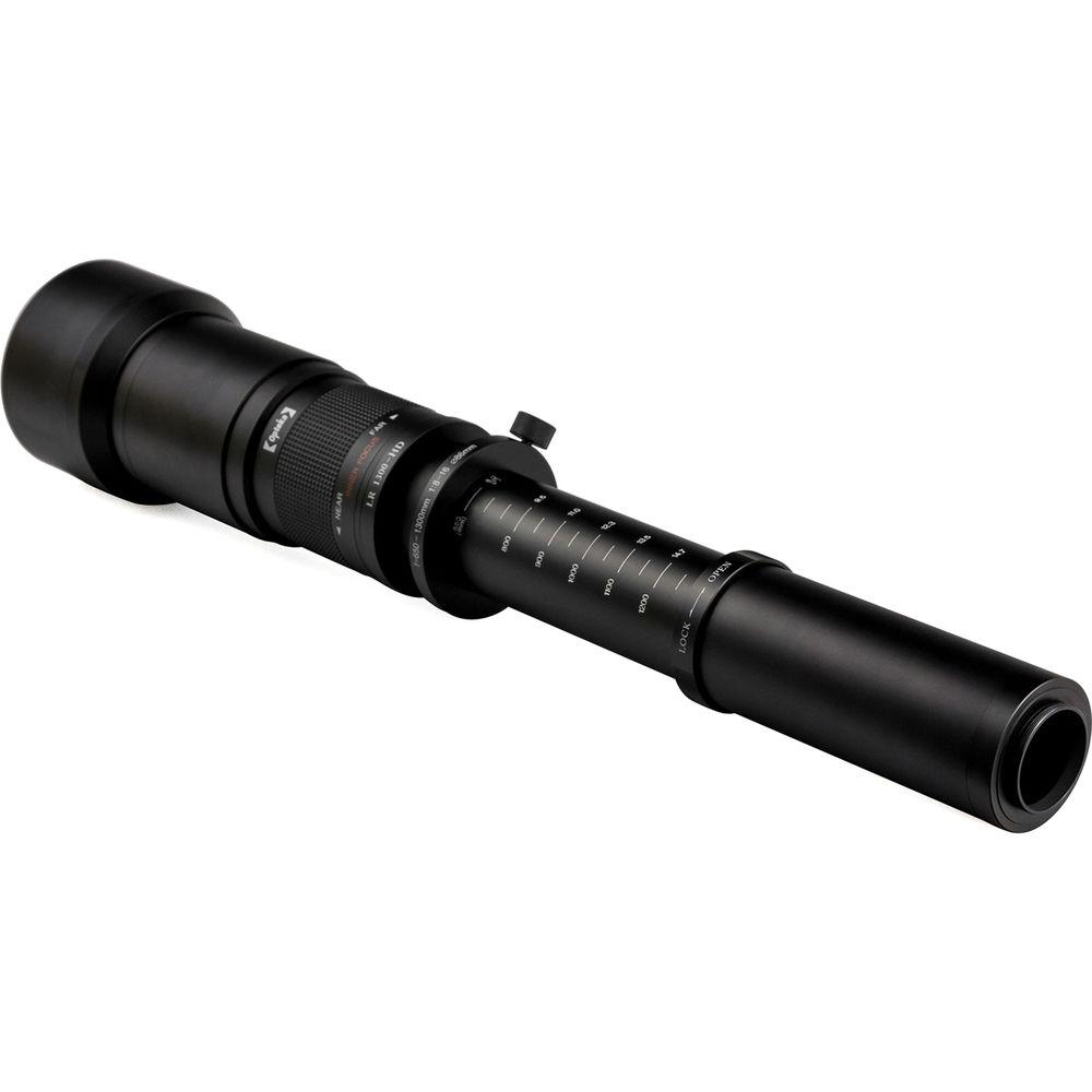 Opteka 650-1300mm f 8-16 Preset Telephoto Zoom Lens for T Mount