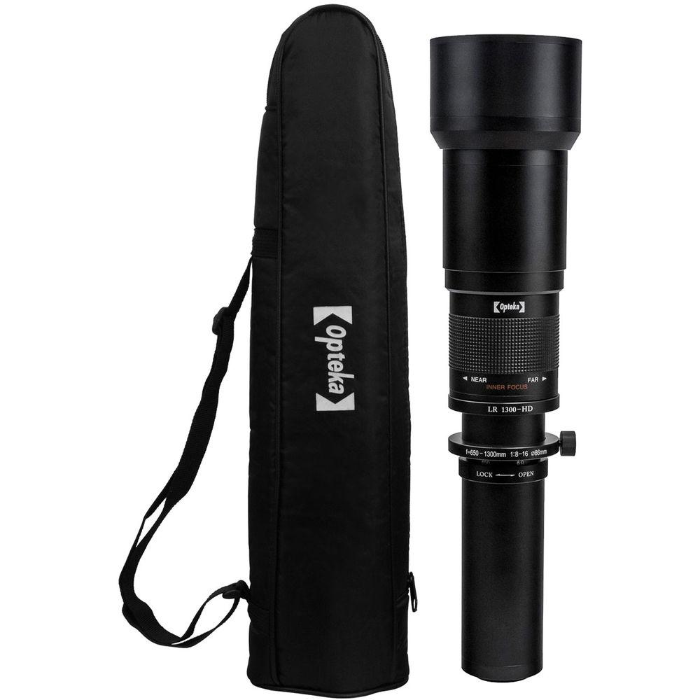 Opteka 650-1300mm f 8-16 Preset Telephoto Zoom Lens for T Mount