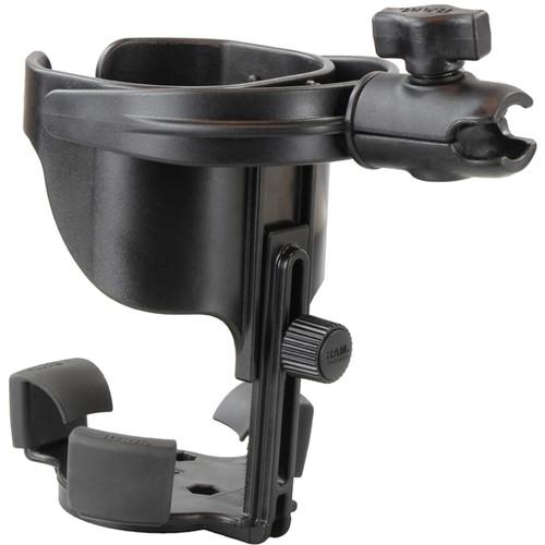 RAM MOUNTS RAM Level Cup XL Low-Profile Mount with Large Strap and U-Bolt Base