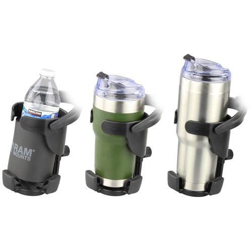 RAM MOUNTS RAM Level Cup XL Low-Profile Mount with Large Strap and U-Bolt Base