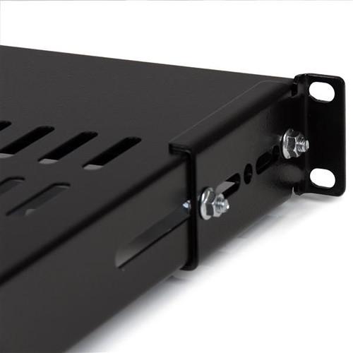 StarTech 1 RU Adjustable-Mounting-Depth Vented Rackmount Shelf