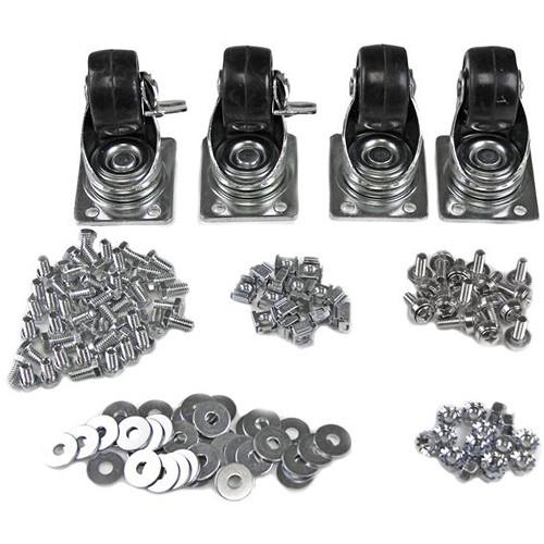 StarTech 12 RU 4-Post Server Equipment & Open-Frame Rack Cabinet with Adjustable Posts & Casters