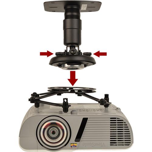 ViewSonic Universal Projector Ceiling Mount with 1.5" NPT Coupler & Mounting Plate