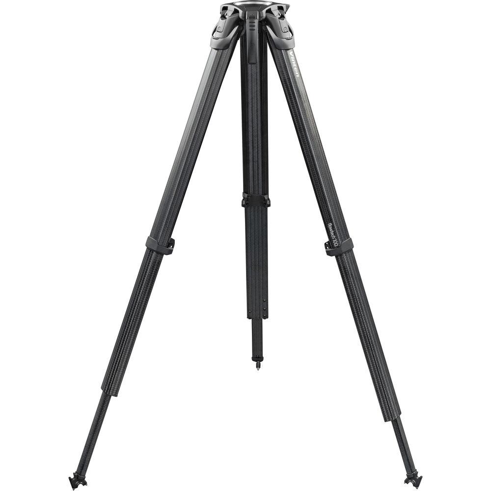 Vinten flowtech 100 Carbon Fiber Tripod with Mid-Level Spreader and Rubber Feet