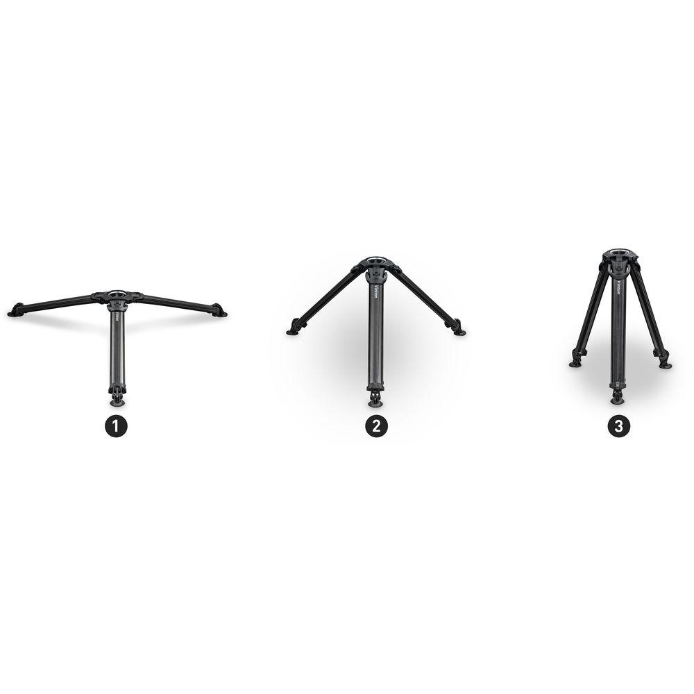 Vinten flowtech 100 Carbon Fiber Tripod with Mid-Level Spreader and Rubber Feet
