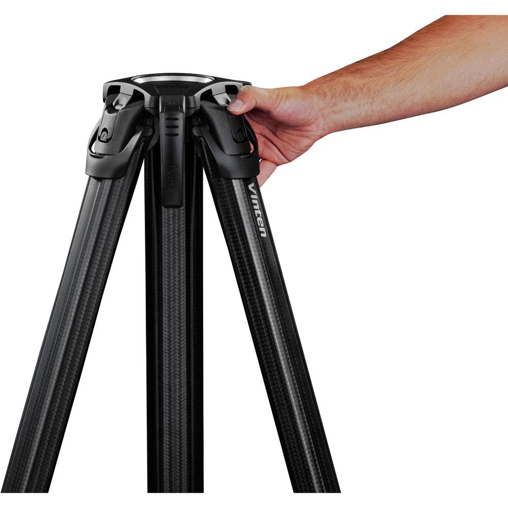 Vinten flowtech 100 Carbon Fiber Tripod with Mid-Level Spreader and Rubber Feet