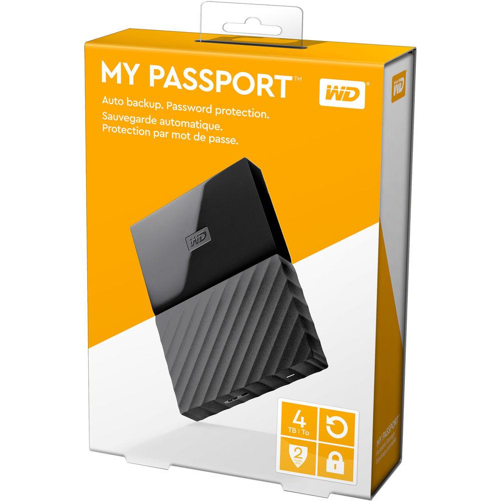 WD 4TB My Passport USB 3.0 Secure Portable Hard Drive