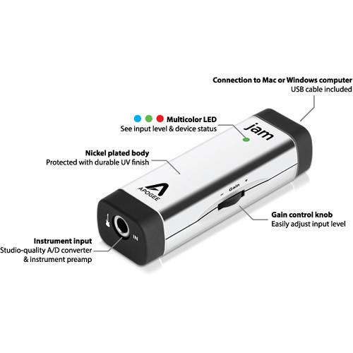 Apogee Electronics JAM 96k Guitar Interface for Mac and Windows Computers