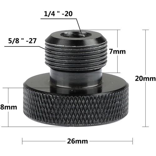 CAMVATE 1 4"-20 Female To 5 8"-27 Male Microphone Screw