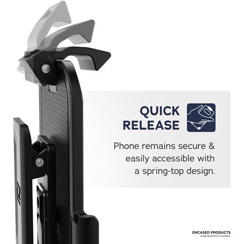 Encased Rebel Series Case with Belt Clip Holster for iPhone XR