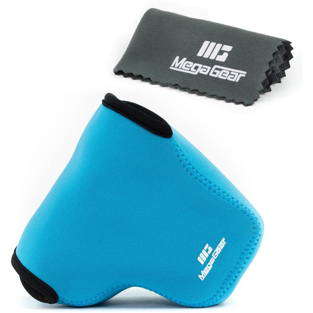 MegaGear MG1038 Ultra Light Neoprene Case with Carabiner for Canon EOS M5 with 15-45mm