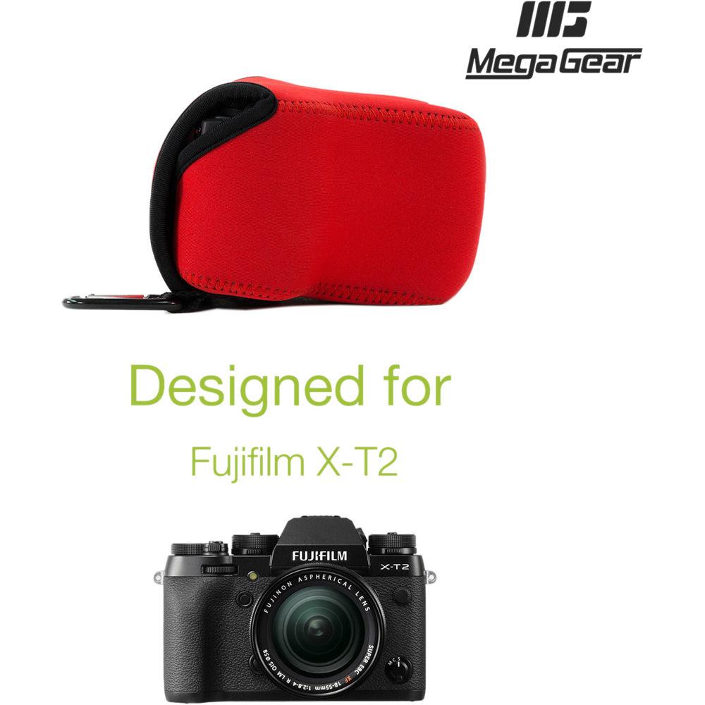 MegaGear MG869 Ultra Light Neoprene Case with Carabiner for Fujifilm X-T2 with 18-55mm