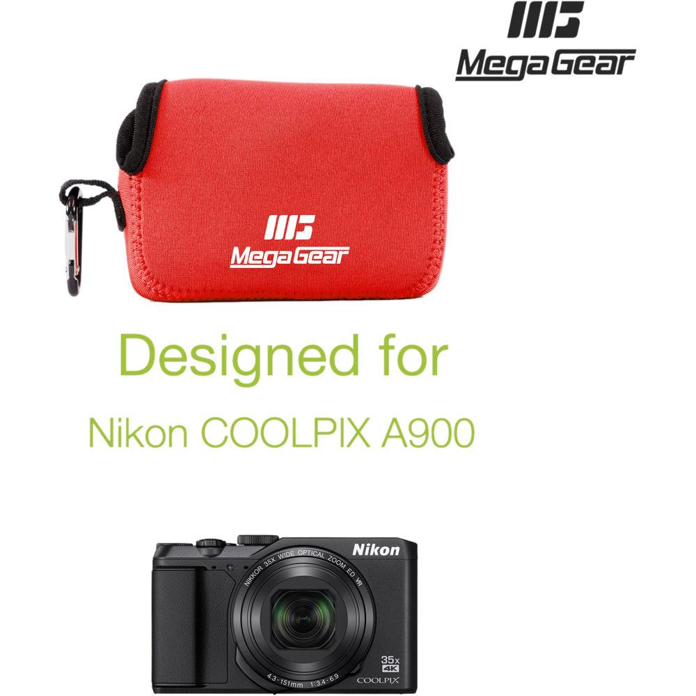 MegaGear Ultra-Light Neoprene Camera Case with Carabiner for Nikon COOLPIX A900