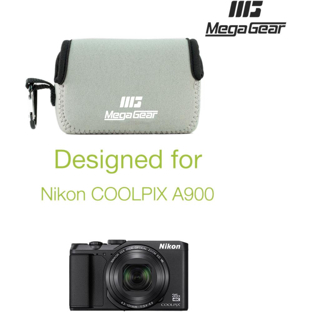 MegaGear Ultra-Light Neoprene Camera Case with Carabiner for Nikon COOLPIX A900