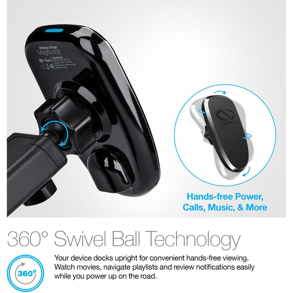 Naztech MagBuddy Wireless Dash Mount Charger