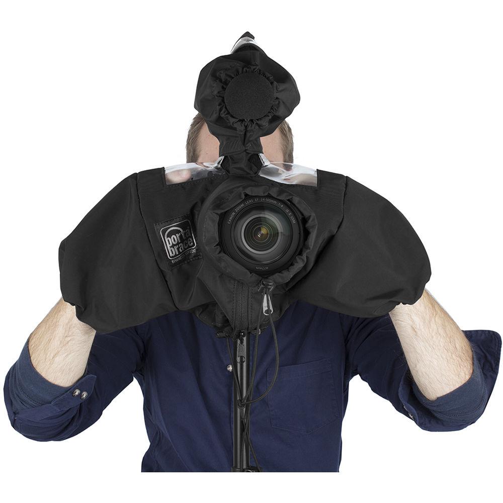 Porta Brace Rain Cover for DSLR with Zoom F1 Recorder